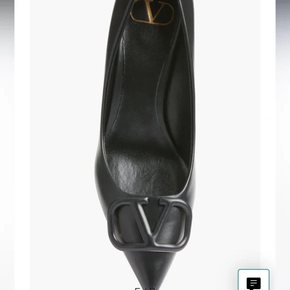 VALENTINO GARAVANI VLOGO LETHER HEELS - Picture 7 of 13